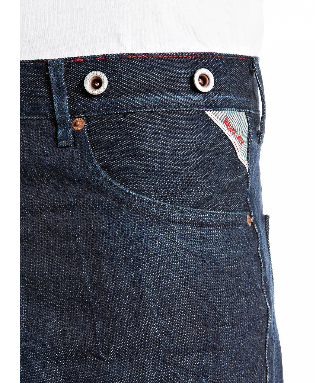 リラックステーパードLUIYS セルビッジインディゴデニム 詳細画像 ダークブルー 6